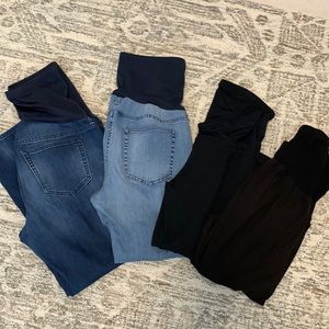 4 pairs of maternity bottoms